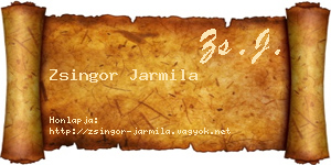 Zsingor Jarmila névjegykártya